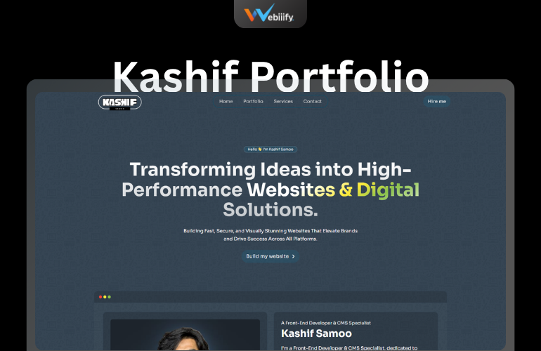 Kashif Portfolio Webiiify
